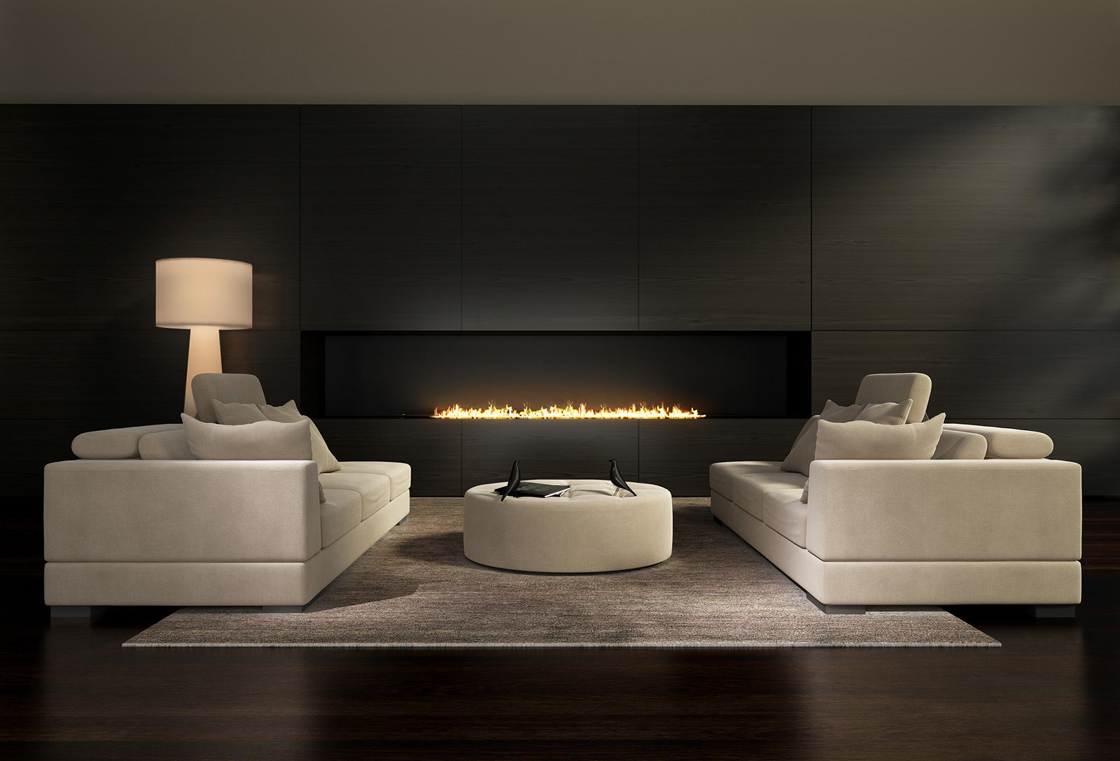 Contemporary fireplace